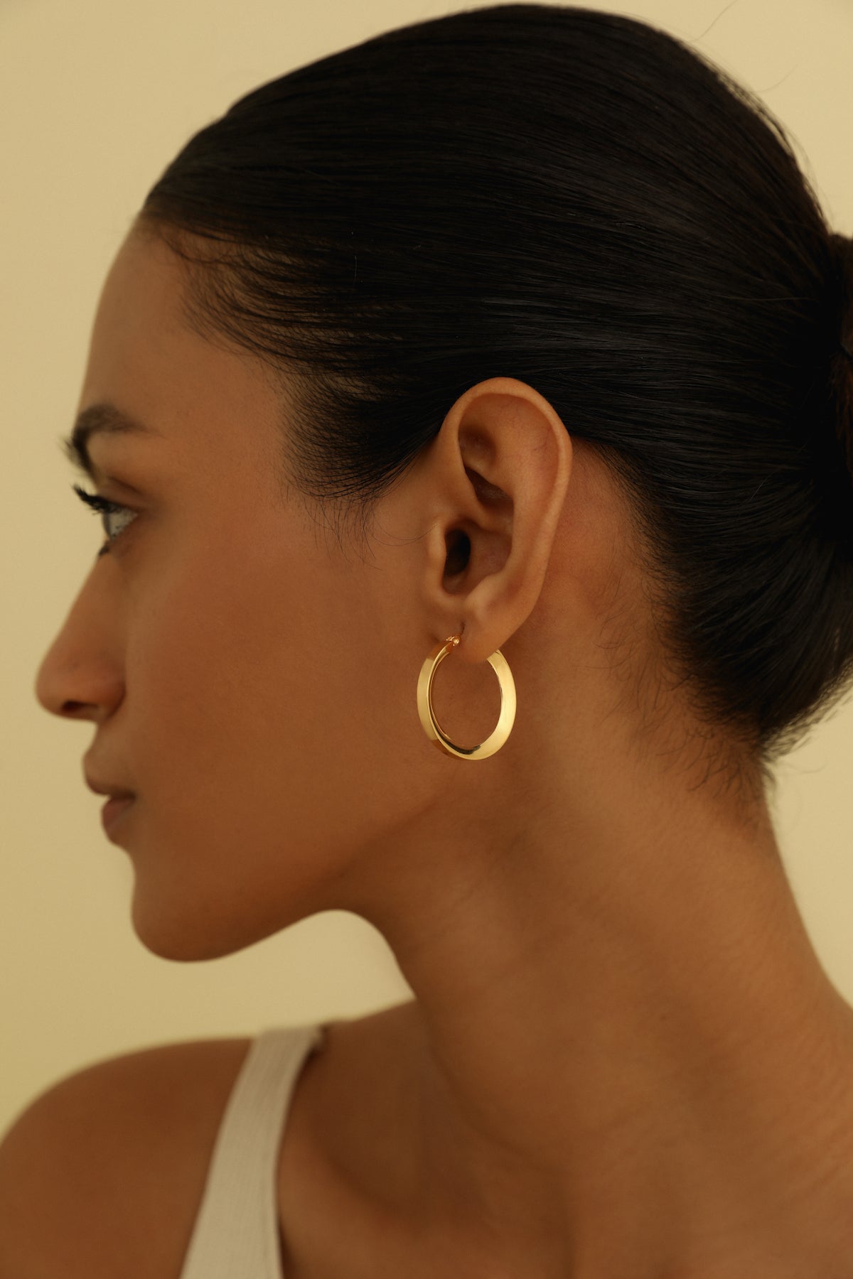 Golden Serenity Hoop Earrings