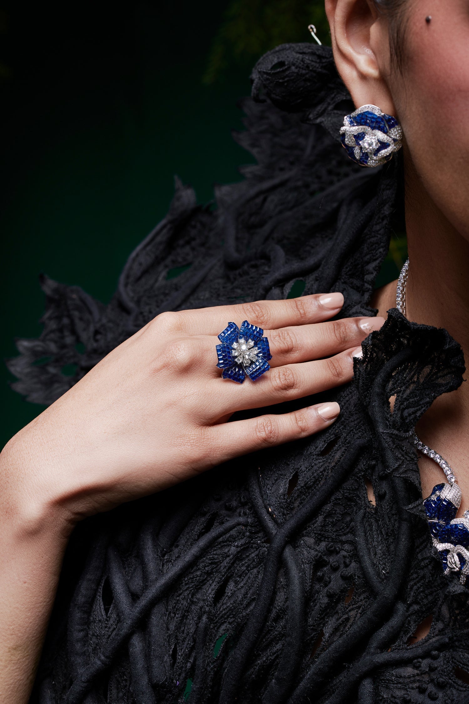 Mystical Petal Cascade Ring