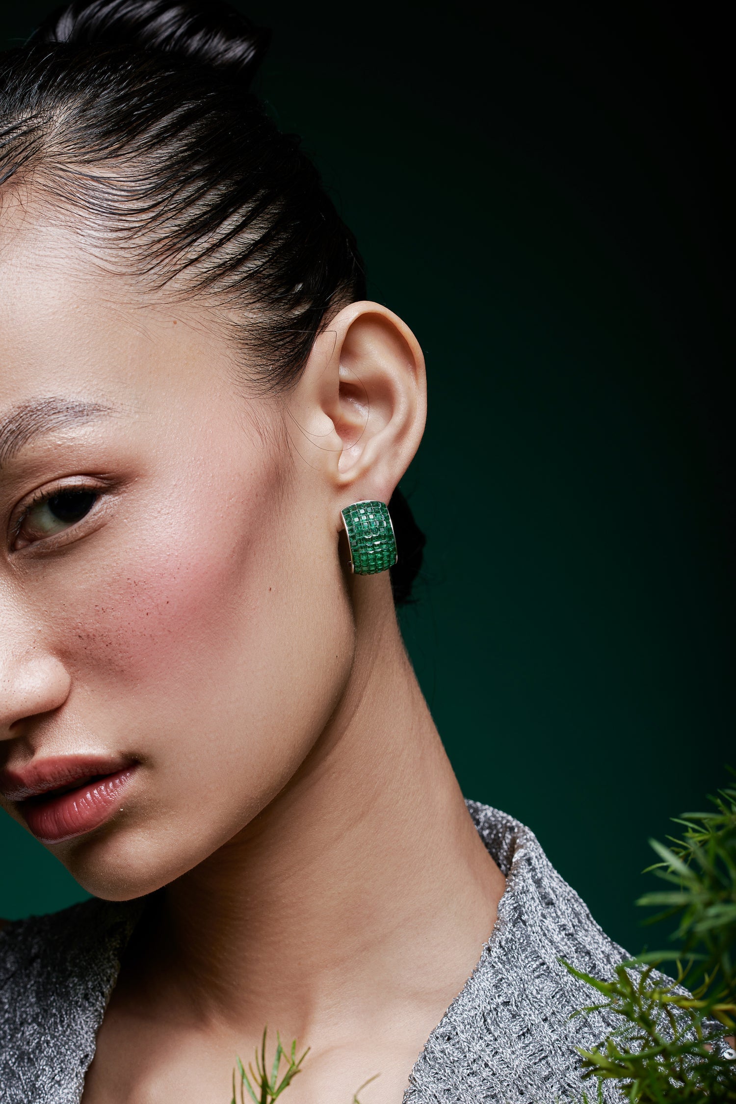 Elegance Emerald Studs Earrings