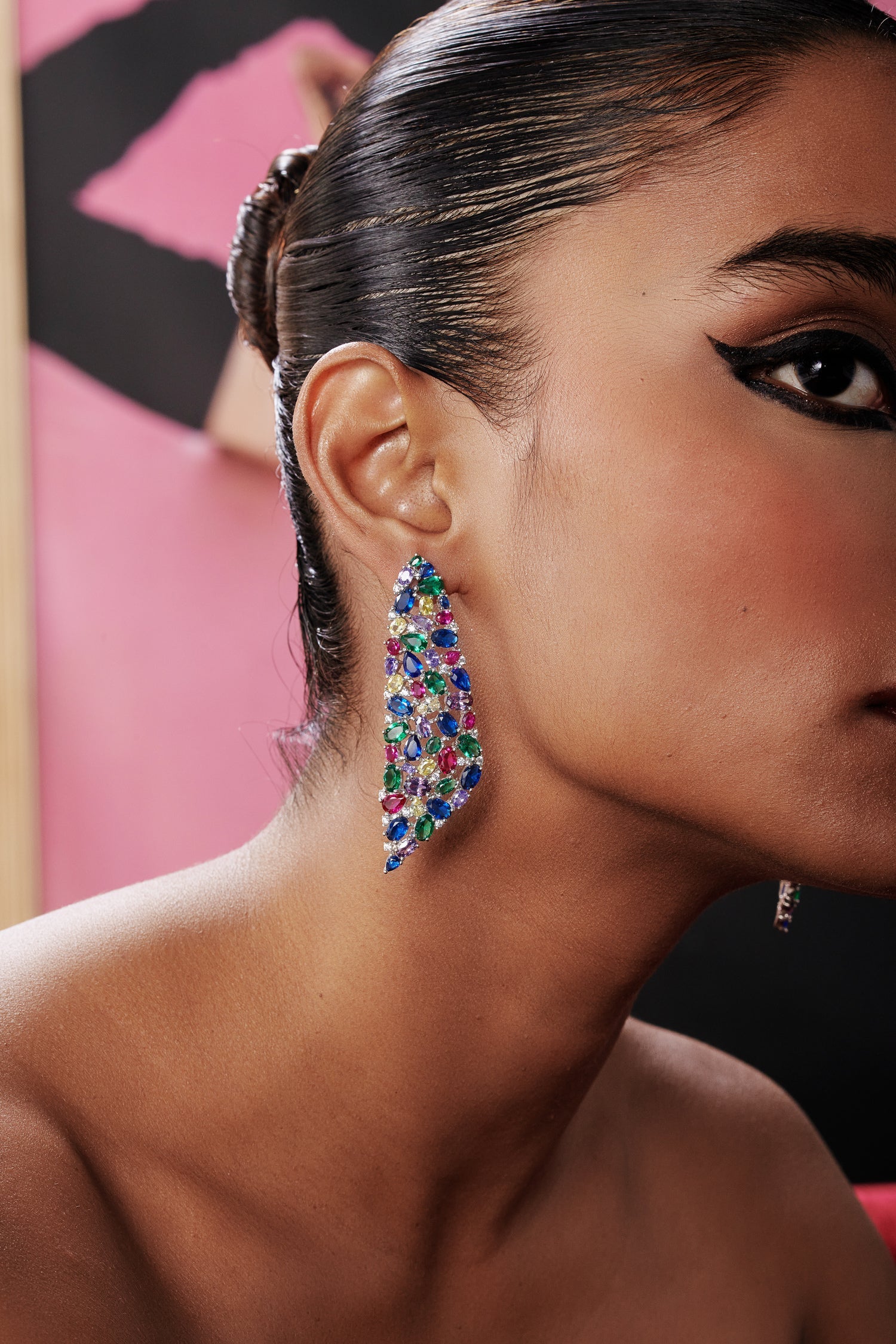 Peacock Prism Glow Earrings