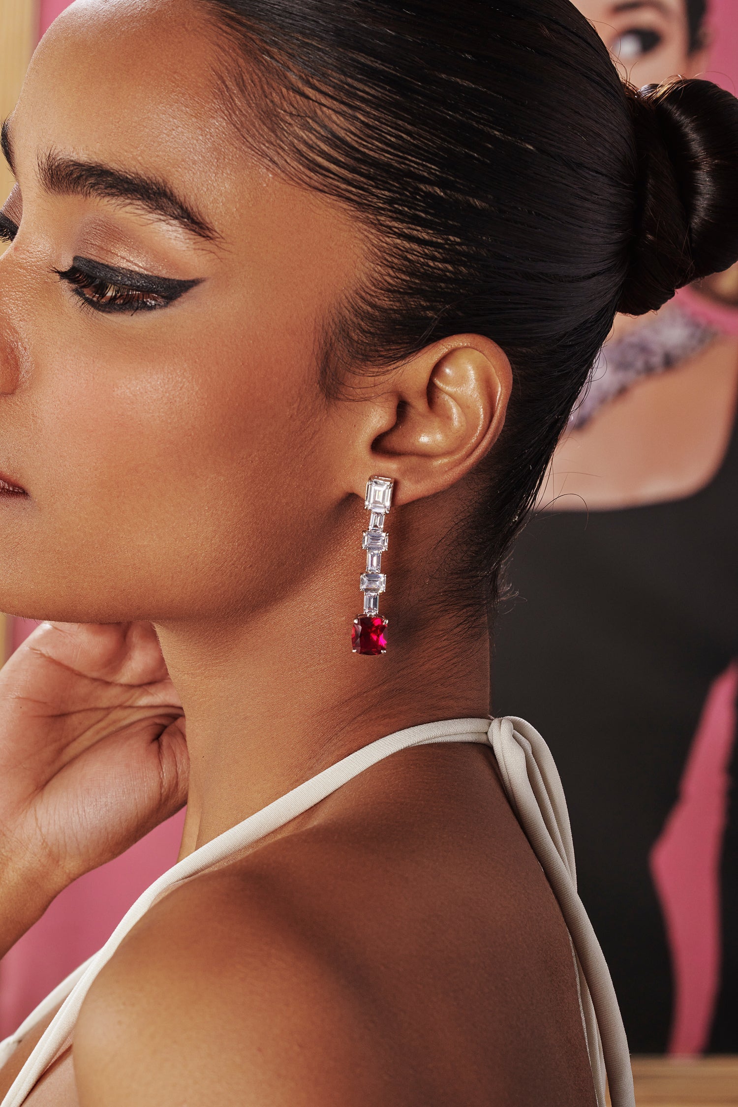 Radiant Ruby Drop Earrings