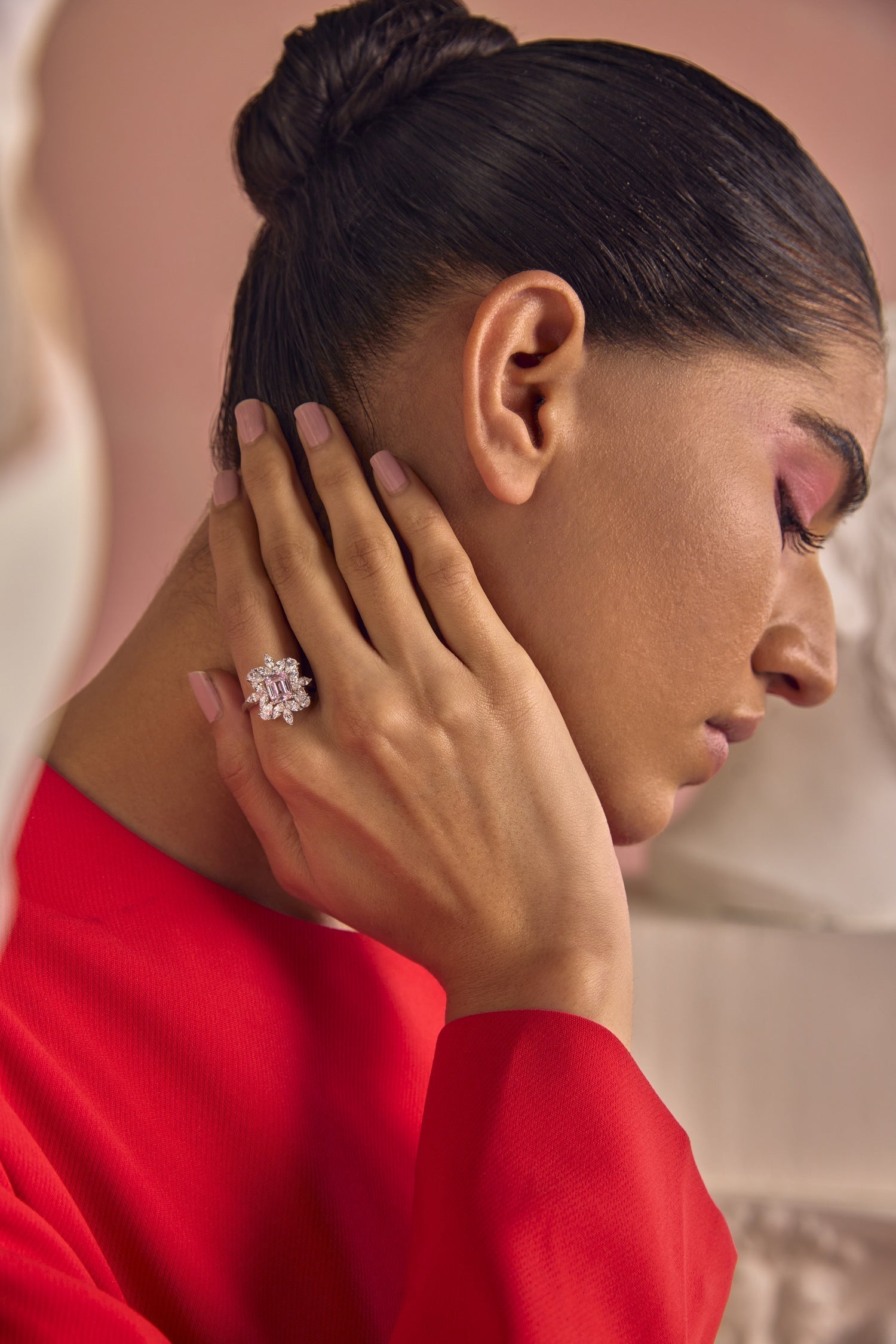 Blooming Galleria Pink Engagement Ring