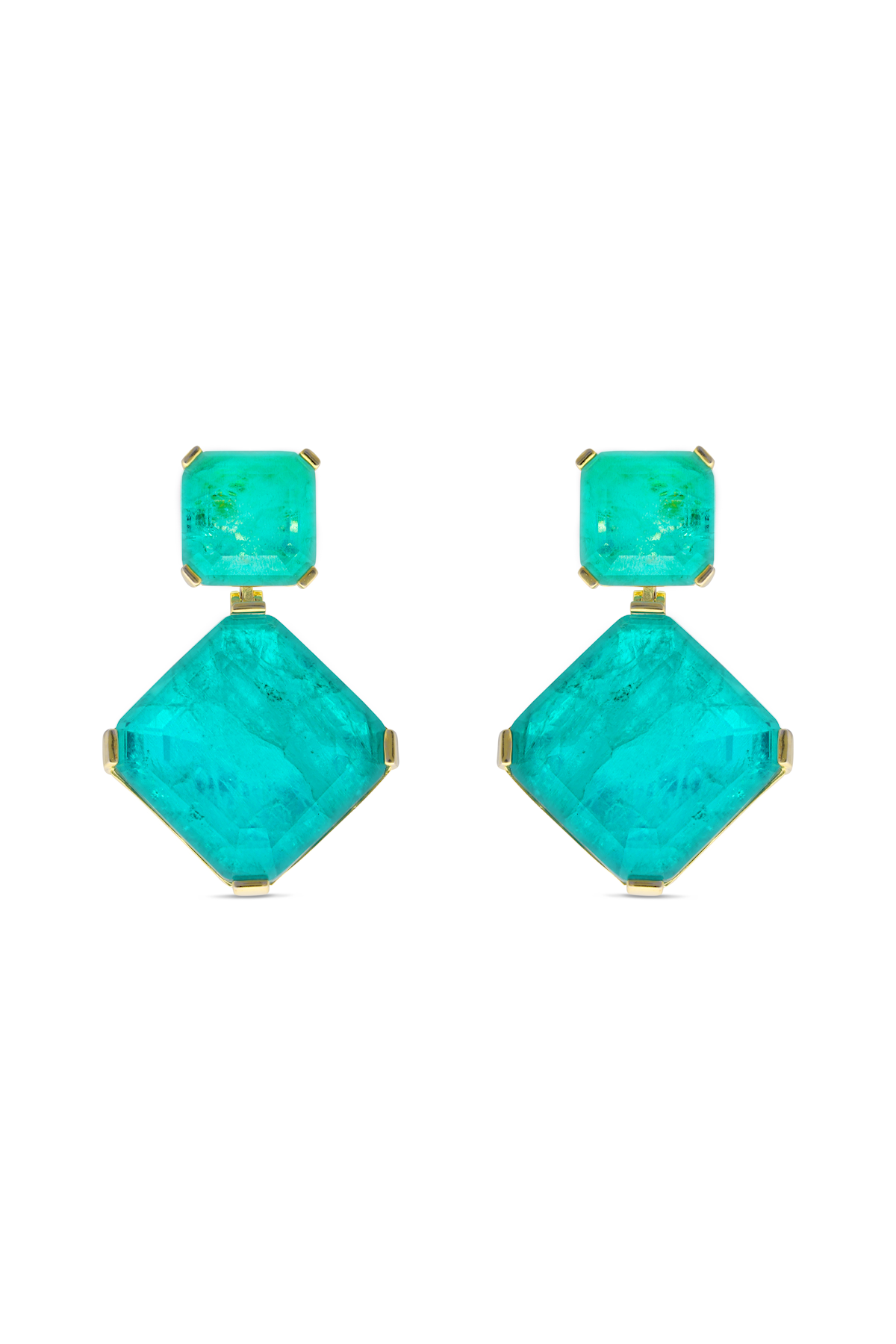 Persian Square Dark Cascade Earrings